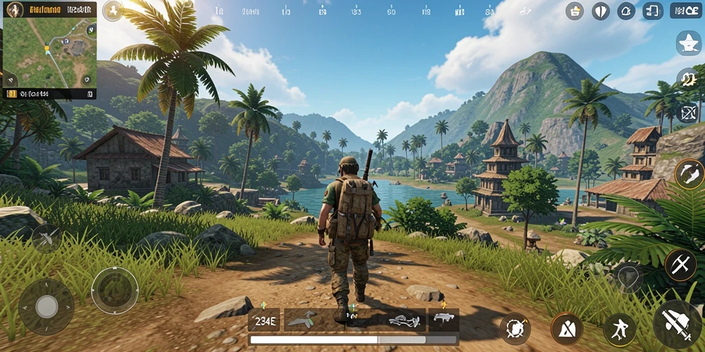 Tangkapan layar dari gameplay Open World yang menakjubkan di 234E.