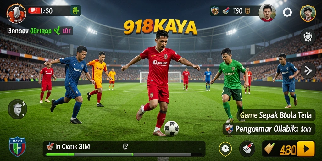 Tampilan gameplay 918KAYA yang menakjubkan dalam pertandingan sepak bola.