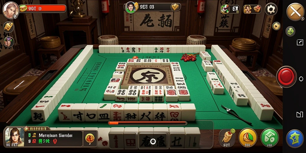 Screenshot gameplay Mahjong yang menarik dan mendebarkan.