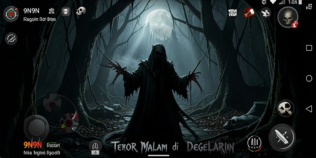 Gameplay 9N9N yang mencekam dan penuh ketegangan.