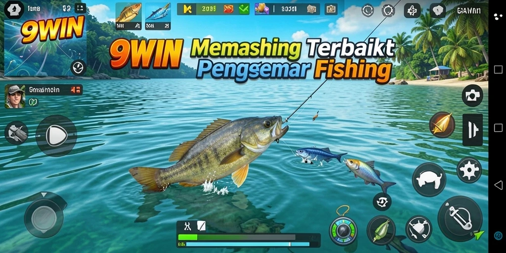 Tampilan gameplay 9WIN yang menakjubkan dengan suasana memancing yang mendalam.