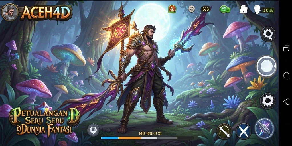 Screenshot utama menunjukkan aksi seru dalam game ACEH4D.