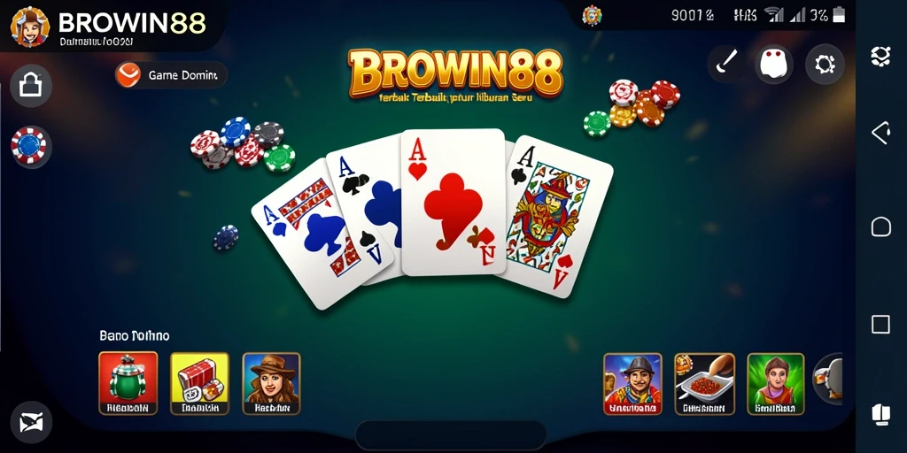 Gameplay seru BROWIN88 dengan domino klasik yang menantang.