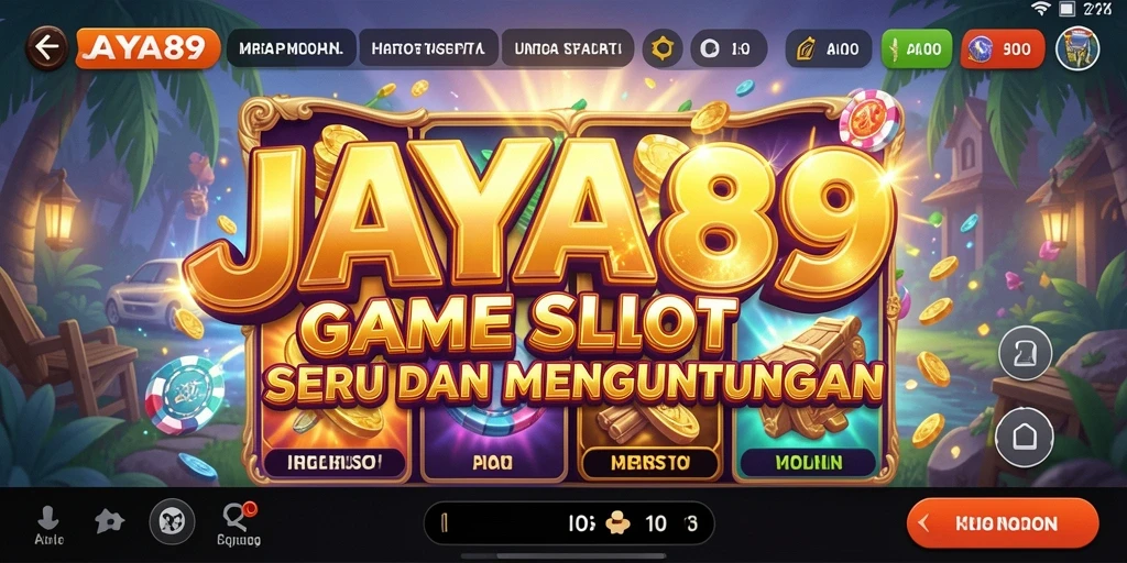 Tampilan menarik gameplay slot di JAYA89 yang penuh warna.