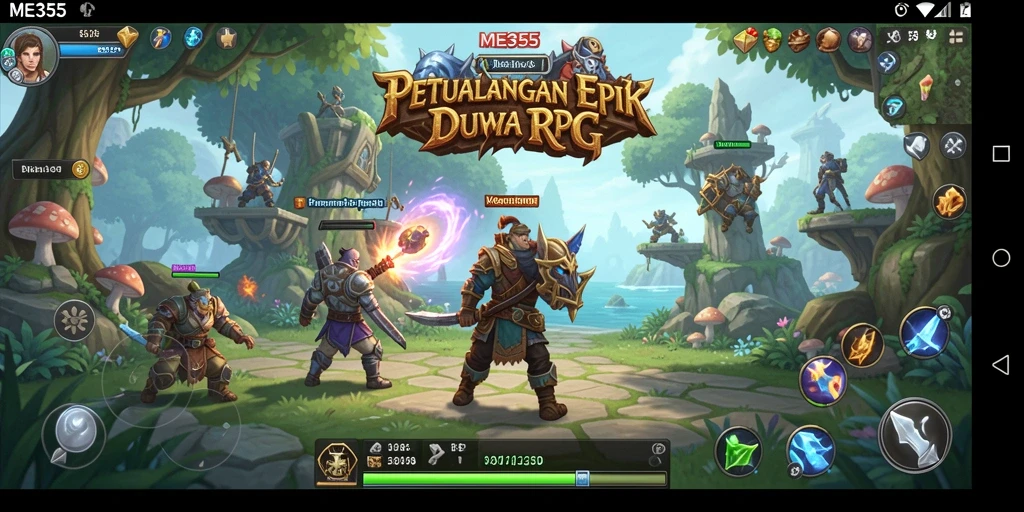 Gameplay ME355 menampilkan petualangan epik dalam dunia RPG yang menawan.