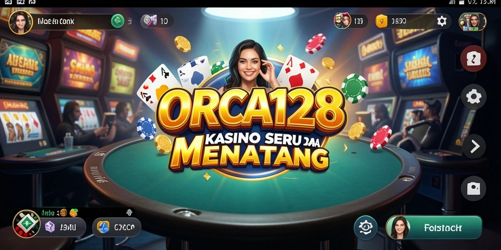 Tampilan seru gameplay Kasino di ORCA128 saat bermain