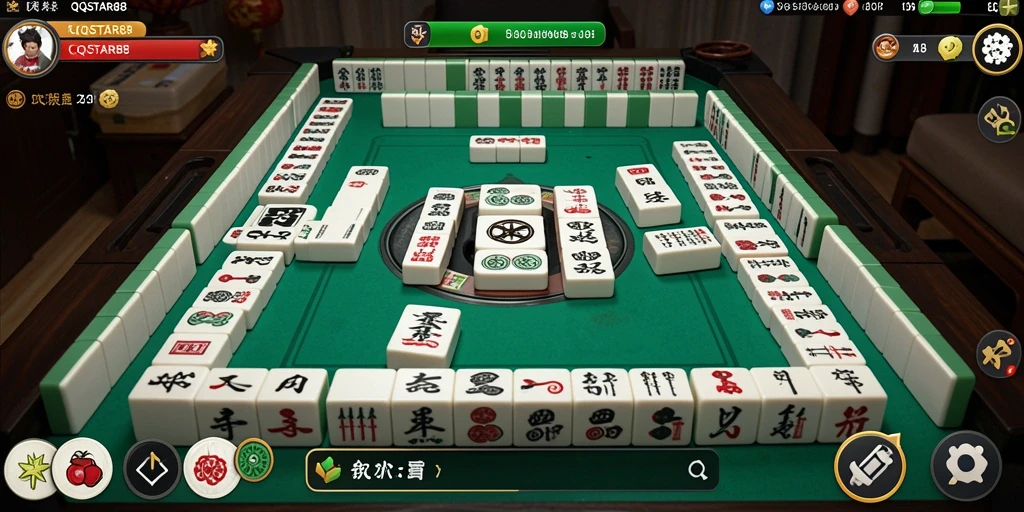 Screenshot gameplay QQSTAR88 menunjukkan keseruan permainan Mahjong.