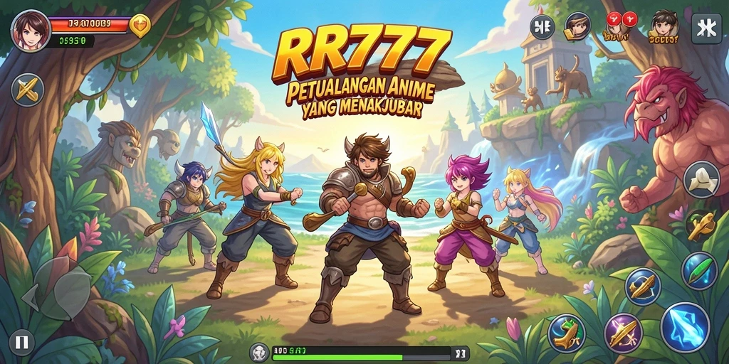 Screenshot gameplay menarik dari RR777 dengan karakter Anime yang ikonik.