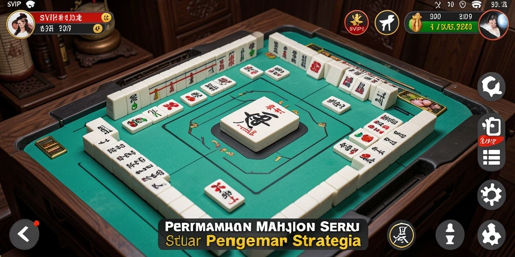 Screenshot gameplay SVIP9 yang menampilkan aksi Mahjong yang seru.